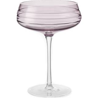 Louise Roe Triple Cut Champagneskål - Champagneglas Mundblæst Krystal Rose - 10504-10-90