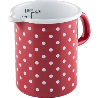 Riess Country Pünktchen Rot Küchenmaß 0,5 L - Emaille