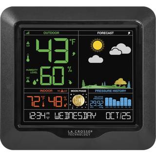La Crosse Technology S84107-Int Color Forecast Station Black