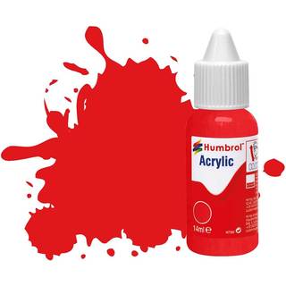HUMBROL ACRYLIC DROPPER BOTTLE 14ML No 209 Fire Orange - Gloss