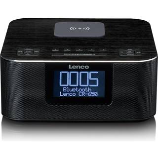 Lenco CR-650BK - DAB+/ FM Clock Radio with Bluetooth® and wireless charging black - DAB/DAB+/FM - Stereo - Sort