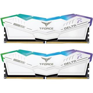 Team Group T-Force Delta RGB DDR5-6000 - 64GB - CL38 - Dual Channel (2 pcs) - AMD EXPO & Intel XMP - Hvid med RGB