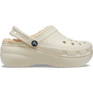 Crocs women Classic Platform Lined Clogs Bone 36