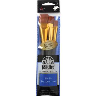 Folkart Plaid Nylon Brush Set 50559 Brown (3-delt)
