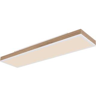 LED-loftslampe Doro, længde 80 cm, mørkt træ, træ, CCT
