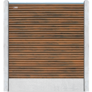 XL Rafte Komposithegn Med Betonstolper – Brown – 210cm