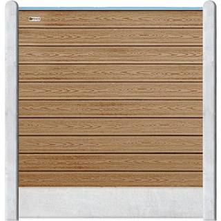 XL Blok Komposithegn Med Betonstolper – Brun – 150cm