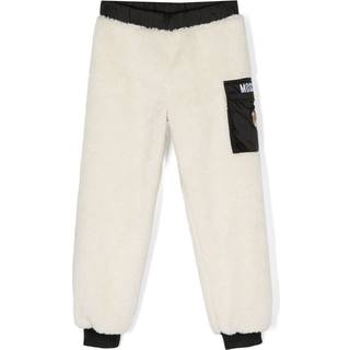 Moschino Kids Faux shearling sweatpants - white - Y 5