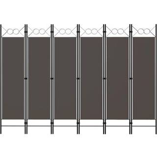 6-panels rumdeler 240 x 180 cm antracitgrå