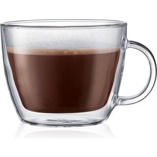 Bodum Bistro dobbeltvægget lattekop med håndtag 45 cl 2-pak