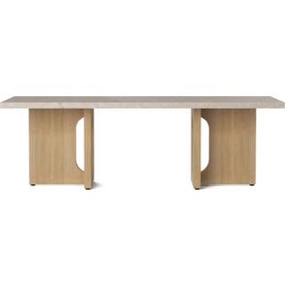 Audo Copenhagen - Androgyne Lounge Bord, 120x45 cm, Ege ben , Kunis Breccia Sten/Sand bordplade