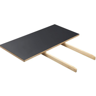 FDB Møbler C35 tillægsplade 95x45 cm dark grey-oak nature lacquered