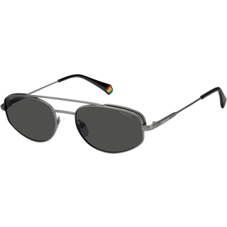 Polaroid PLD 6130/S Polarized R80/M9 55 Solbriller Mænd Grå - Ruthenium Grey - 55mm