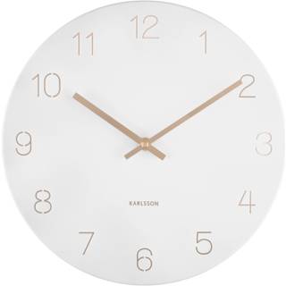Karlsson Charm Engraved Numbers Wall Clock S Vægur KA5788WH - Unisex - 30 cm - Quartz
