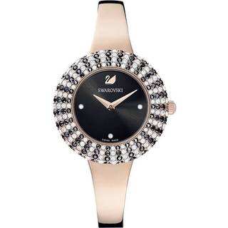 Swarovski Crystal Rose Black + Rose Gold Watch - Rose Gold