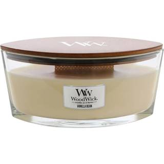 Woodwick ellipse duftende stearinlys vanilje b?nne 16oz | Op til 50 timers forbr?ndingstid