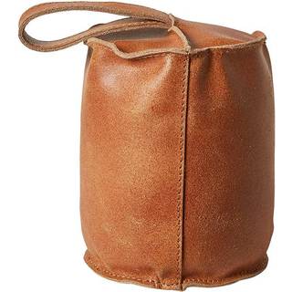 Dacore Dørstopper I Læder m. Strop 13 x 17 cm. - Cognac