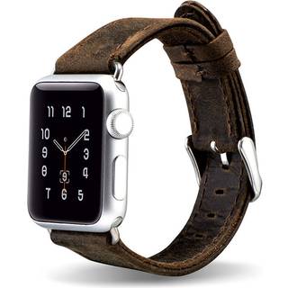 Apple Watch ICARER Retro 41/40/38mm Series 7,6,5,4,3,2,1 - Ægte læder rem - Brun