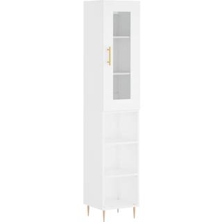 skab 34,5x34x180 cm konstrueret træ hvid