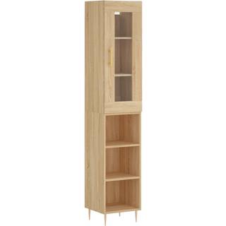 skab 34,5x34x180 cm konstrueret træ sonoma-eg