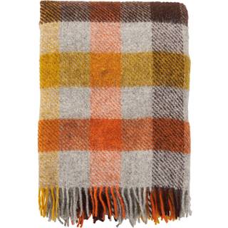 Klippan Yllefabrik Gotland uldplaid 130x200 cm Multi/Gul