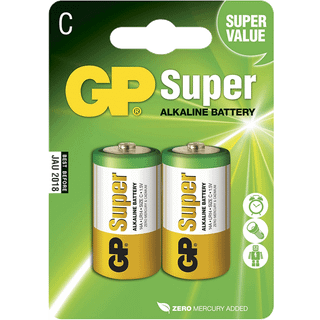 GP Super Alkaline Battery C (LR14) 2 pack