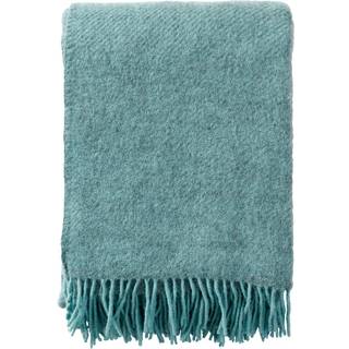 Klippan Yllefabrik Gotland uldplaid 130x200 cm Turkis