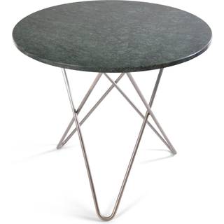 Ox Denmarq O Dining Table Ø100 Cm Steel Frame/green Marble - Spisebord & Barbord Rustfrit Stål Grøn - OX30401-23-2