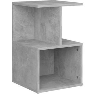sengebord 35x35x55 cm konstrueret træ betongrå