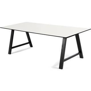 Andersen Furniture T1 spisebord - hvid laminat - sortlakeret eg - 95x220 cm