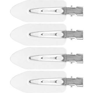 Hair Clips No Crease 4pk, White
