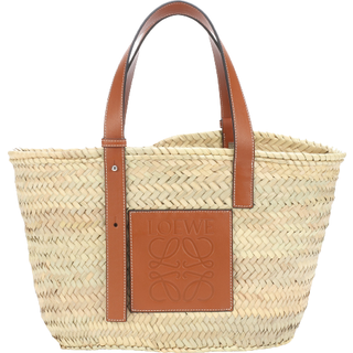 Loewe Medium leather-trimmed basket tote - neutrals - One Size