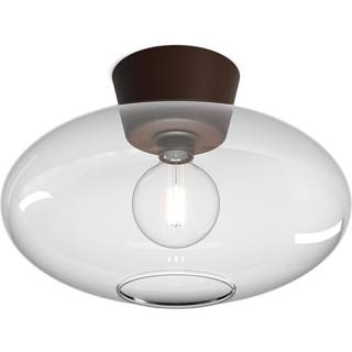 Belid Bullo plafond XL klart glas Ø38 cm Oxid