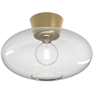 Belid Bullo plafond klart glas Ø27 cm Messing