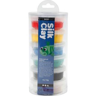 Silk Clay 6 x14 gr. - Basisfarver