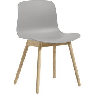 HAY AAC12 stol - Front polstret - Ben i eg med vandbaseret lak/steelcut trio farve 105 (hvid skal)