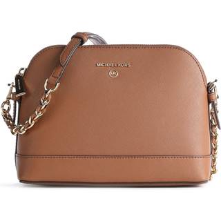 MK Large Saffiano Leather Dome Crossbody Bag - Brown - Michael Kors - ONE SIZE