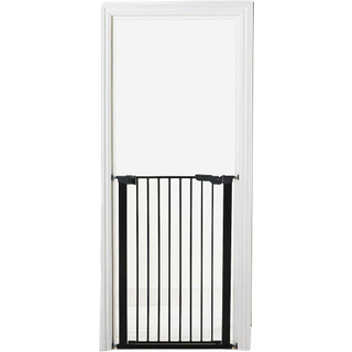 SPD Pet Extending Gate hundegitter, ekstra højt, sort, 62,5-106,8 cm