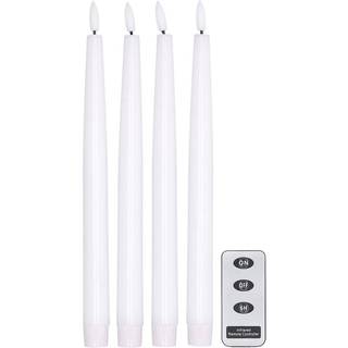 Scandi Essentials Bright LED-lys 28,5 cm 4-pak med fjernbetjening Hvid