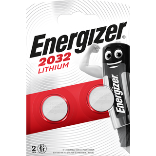 Energizer Lithium Knapcellebatteri CR2032, 3 V 2-pak