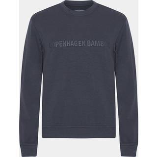 Mørkegrøn bambus sweatshirt til mænd med logo, M