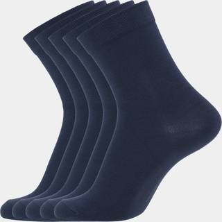 5 par navy bambus strømper til herre fra Copenhagen Bamboo, 45-49