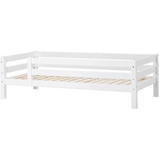 Hoppekids ECO Luxury - Juniorseng - 90x200 cm. - 3/4 Sengehest - Fleksibel Indlægsbund - Hvid
