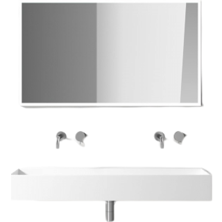 Contract 120 - 120x40 cm Håndvask. Mathvid SolidTec®