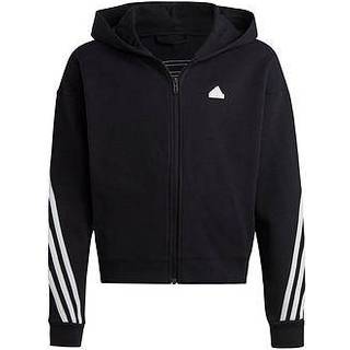 Future Icons 3-Stripes Full-Zip hættetrøje - Black / White - 140