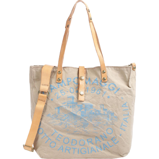 Campomaggi Shopper taske beige/blå