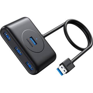 UGREEN USB-A Hub med 4 x USB-A 3.0, 1m - Sort
