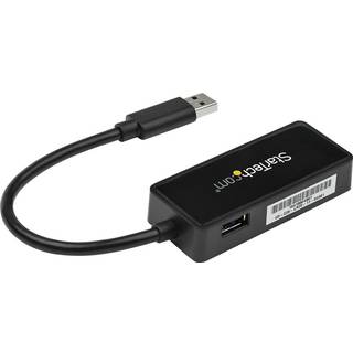 STARTECH USB 3.0 to Gigabit Ethernet Adapter NIC w/ USB Port - Black
