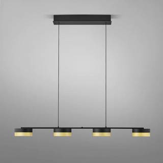Mesh LED-hængelampe 4 lk dæmper, sort/guld
