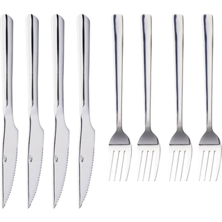 Aida Raw grillbestik 8 dele Blankpoleret rustfrit stål